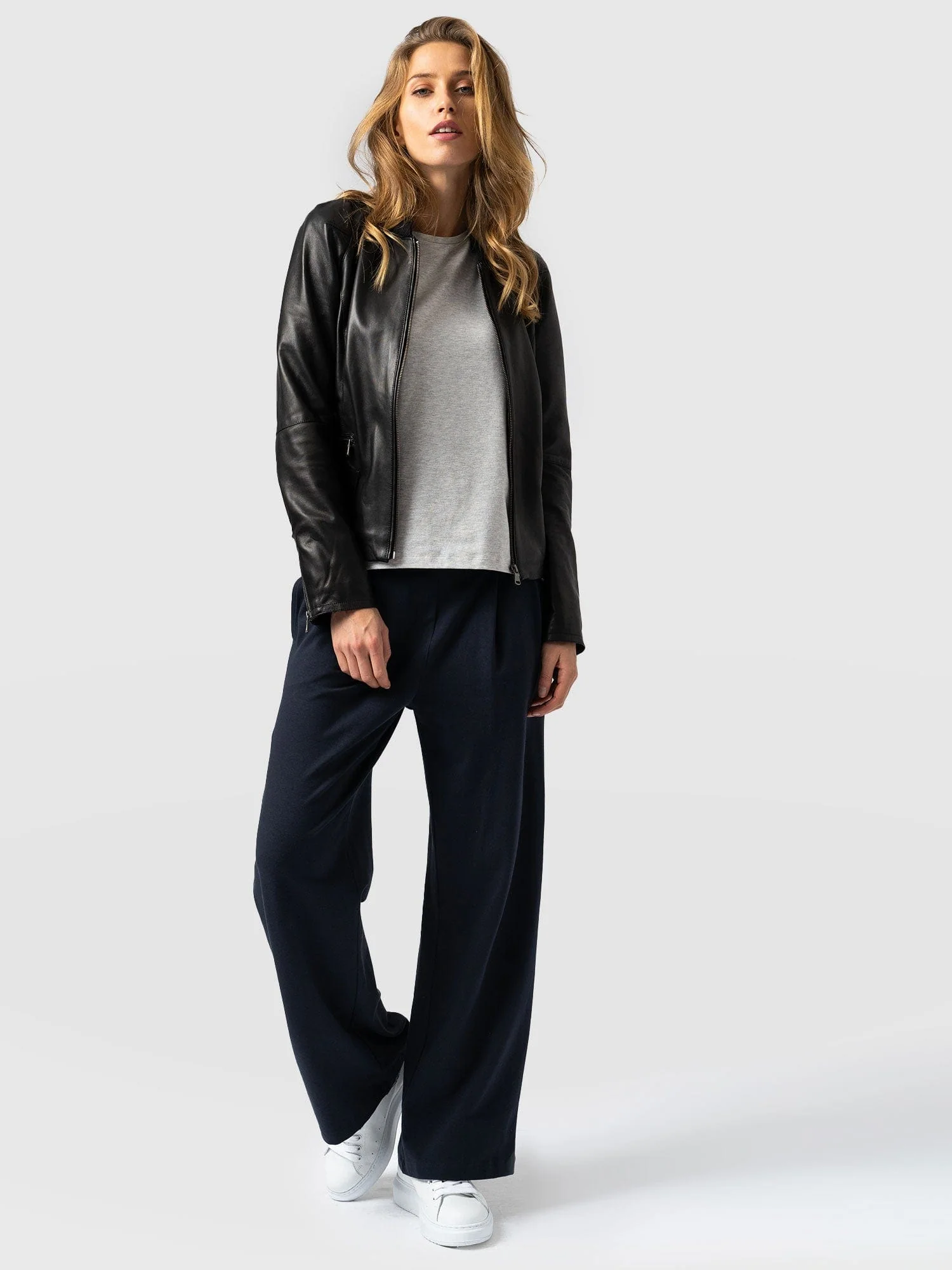 Camden Wide Leg Pant - Navy