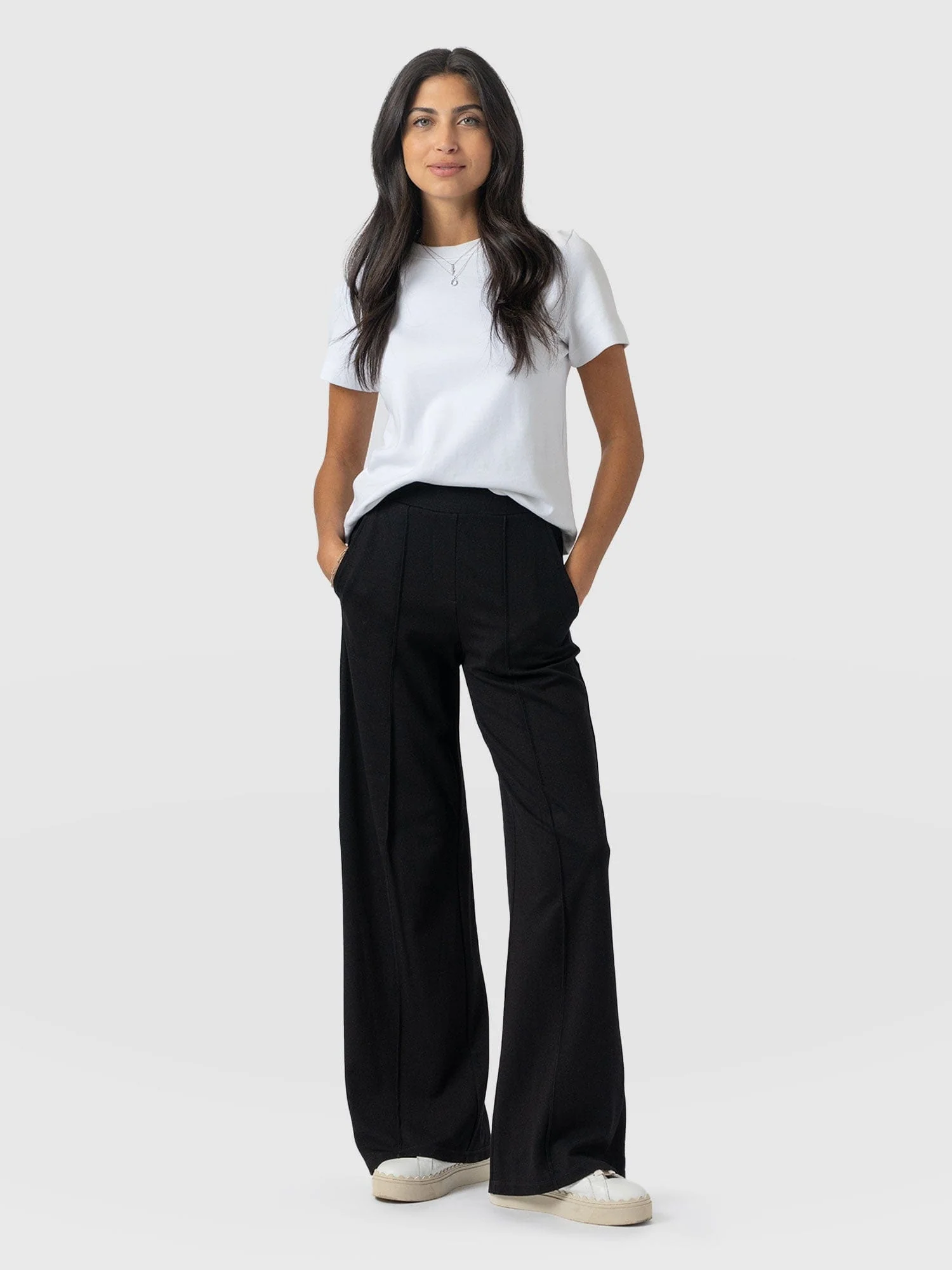Keller Wide Leg Pant - Black