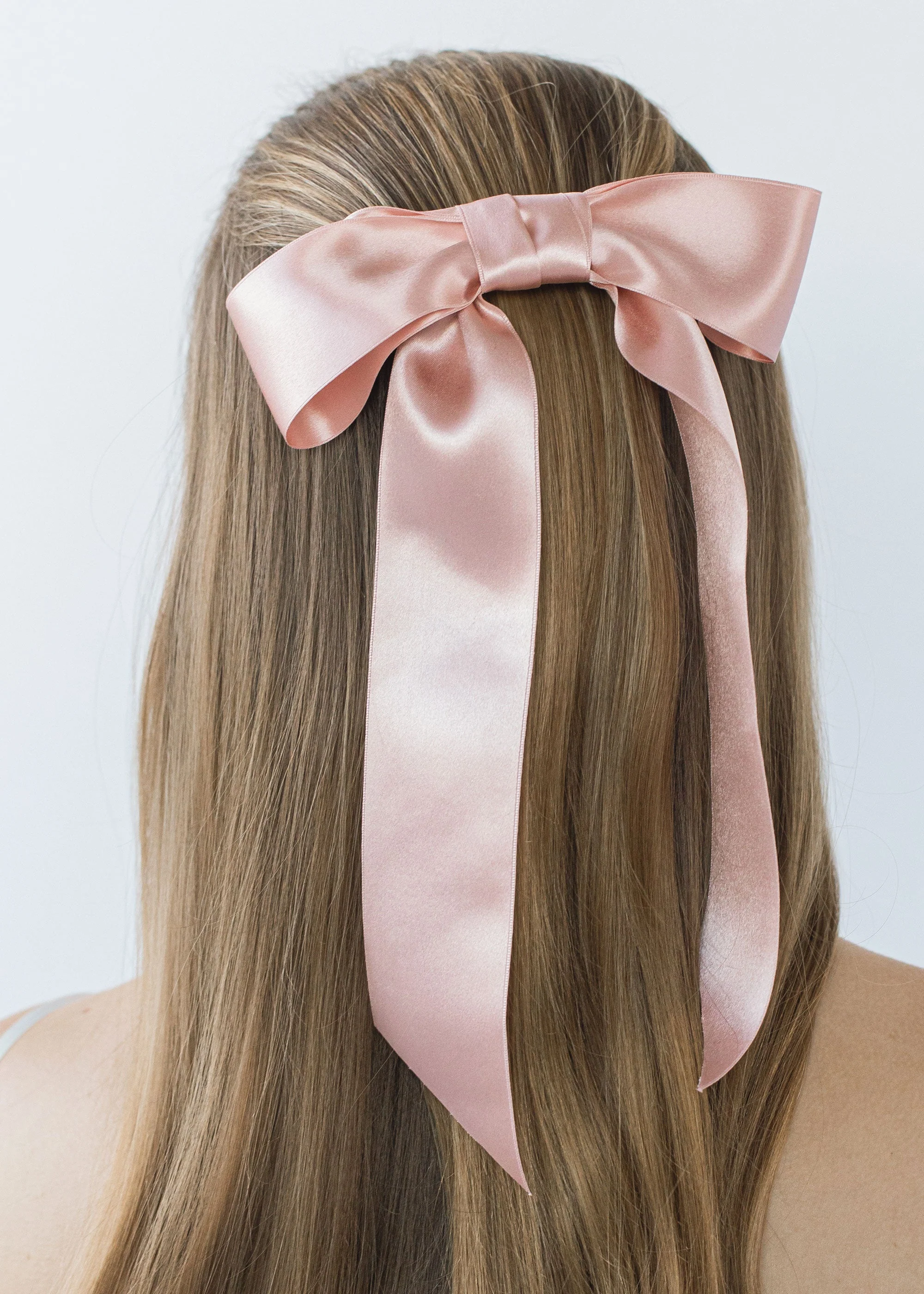 Virginia Bow Barrette -- Blush